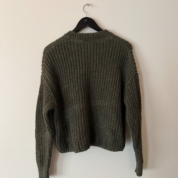 100% Cotton, Green Knit Sweater - Banana Republic - Picture 6 of 7